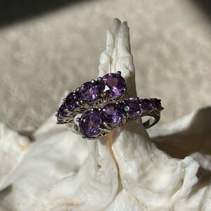 Purple Amethyst 925 Solid Sterling Silver Ring